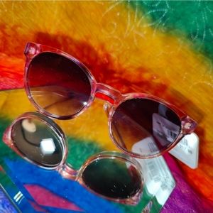 CALIBLUE Jewel Tone Round Retro Jelly Sunglasses